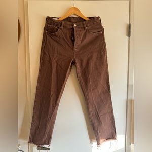 Brown cropped Gap jeans